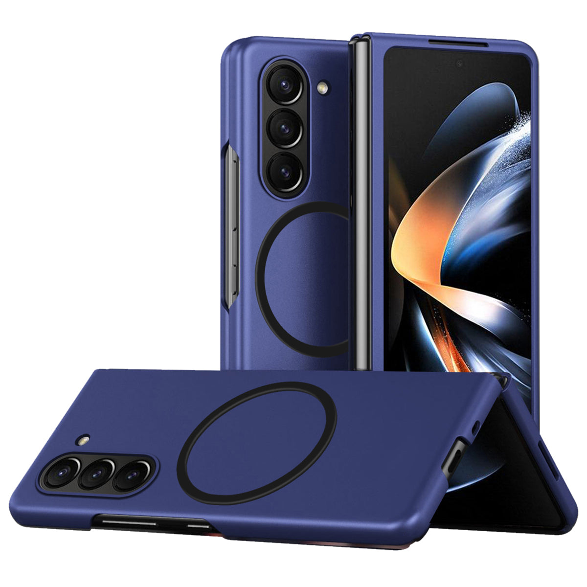For Samsung Galaxy Z Fold6 5G Case Compatible with Magsafe Skin-Touch Matte Hard PC Phone Cover - Sapphire For Samsung Galaxy Z Fold6 5G Case Compatible with Magsafe Skin-Touch Matte Hard PC Phone Cover - Sapphire
